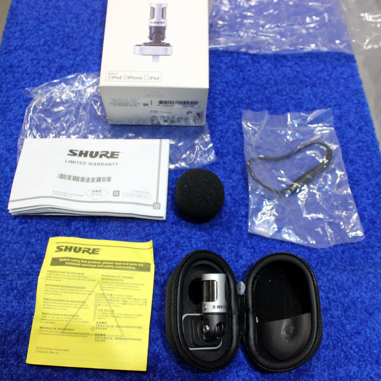 Shure シュアー アイホン 挿すだけ コンデンサーマイク MV88/A-A