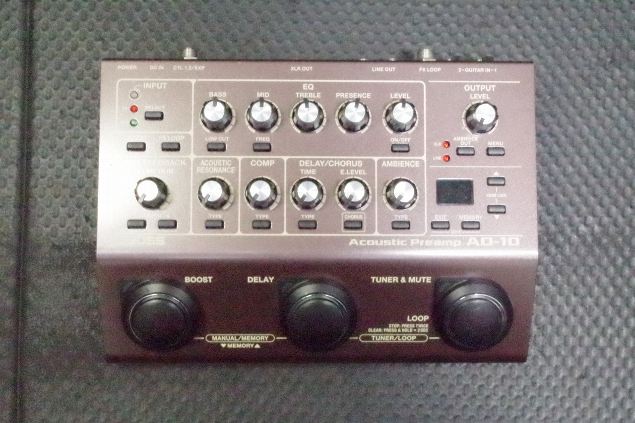 BOSS BOSS AD-10 Acoustic Preamp アコギ用プリアンプ 【都城店
