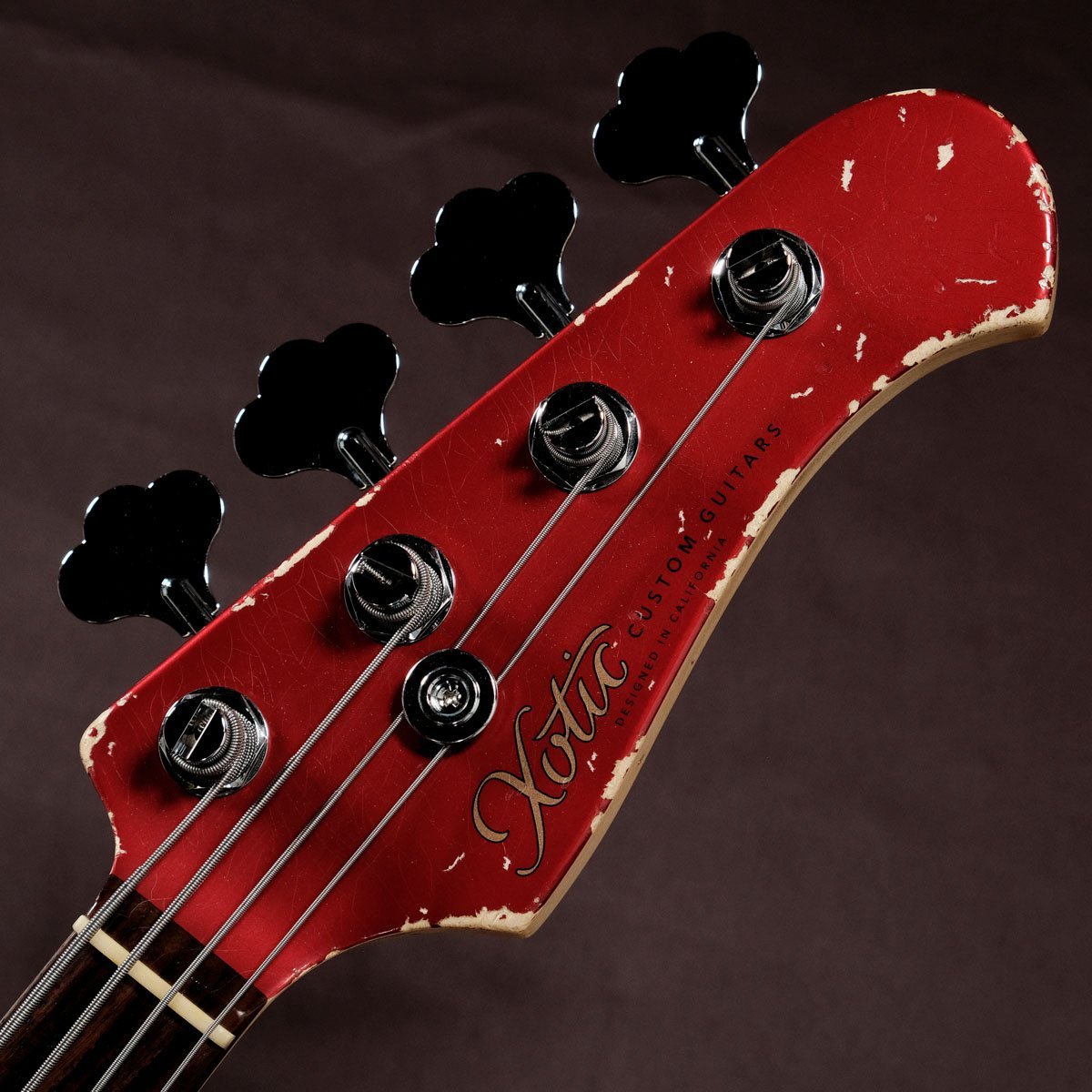 Xotic XJ-1T 4st Candy Apple Red over 3Tone Burst Heavy Aged