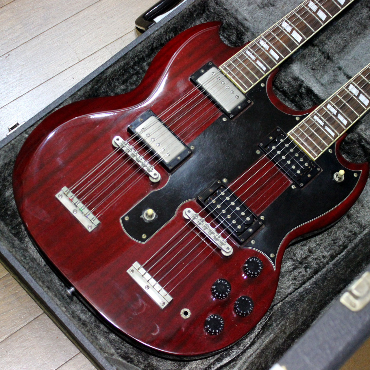 Burny SG-140JP CHERRY JIMMY PAGE STYLE バーニー ダブルネック 1980 