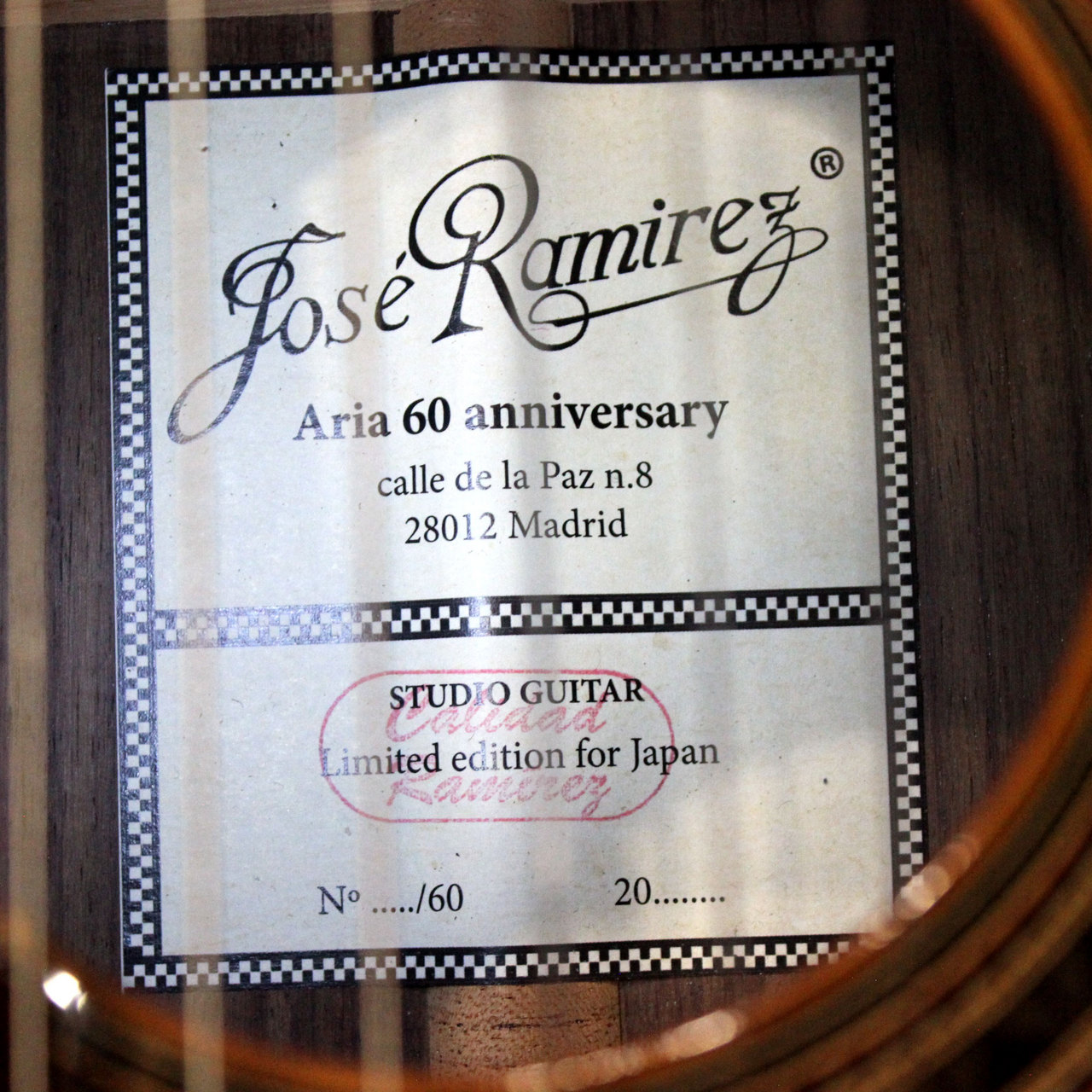Jose Ramirez Estudio Model 荒井貿易創立60周年 プロトタイプ