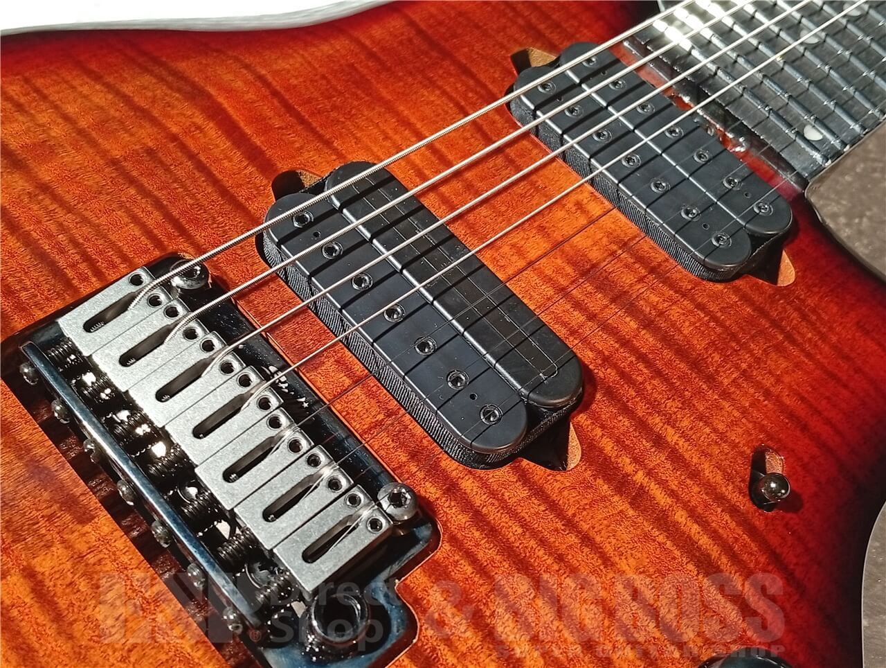 Sterling by MUSIC MAN Majesty 7 DiMarzio (Blood Orange Burst