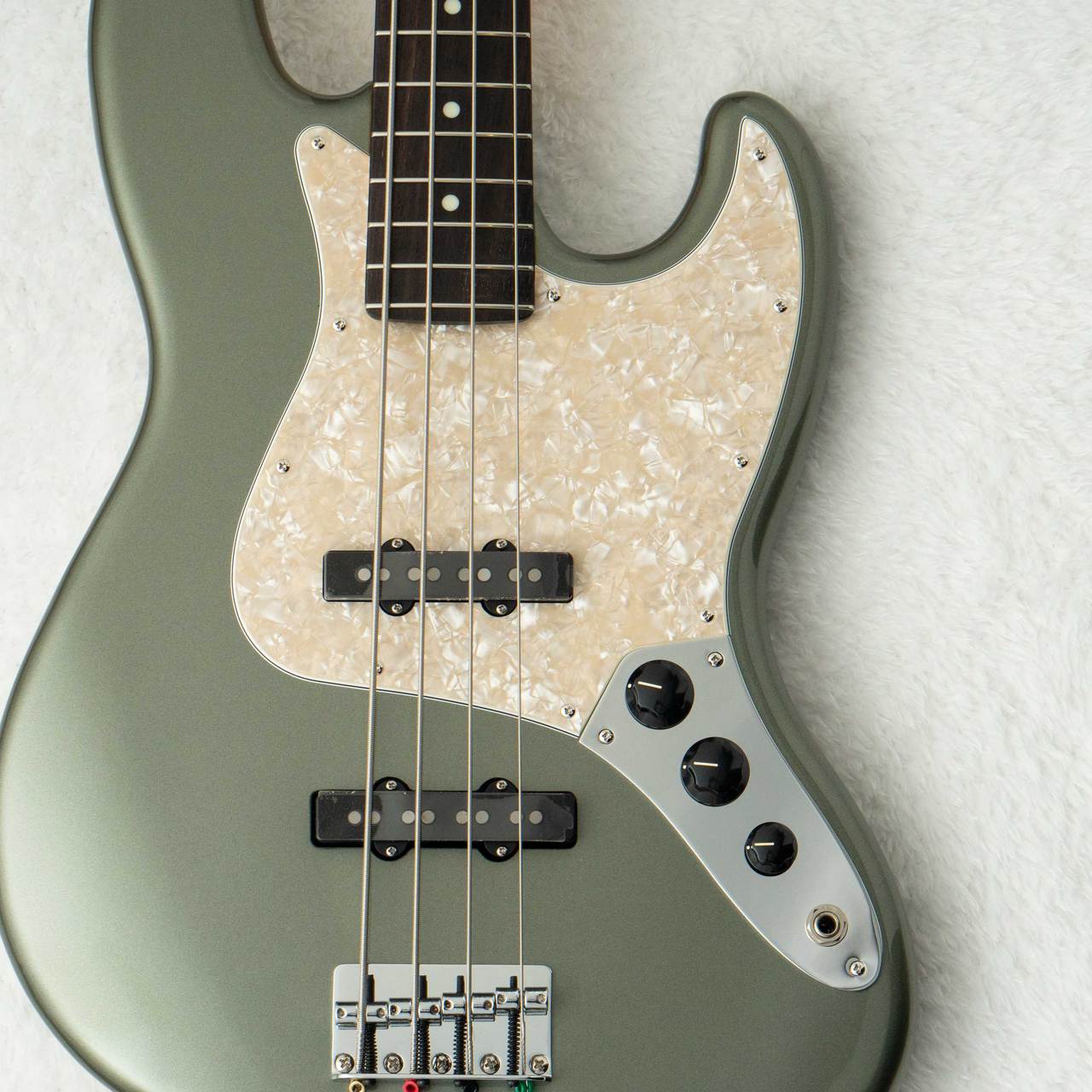 Fender FSR Made in Japan Hybrid II Jazz Bass Jasper Olive Metallic