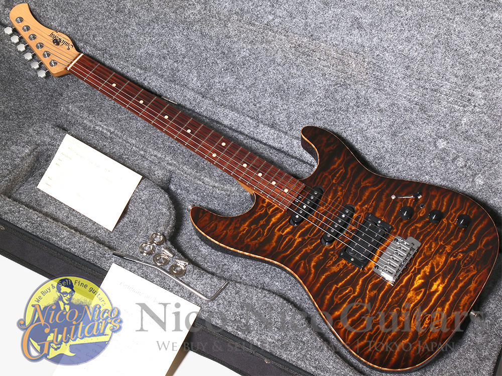 Sadowsky NYC NYC 2003 Standard Style Strat QMT (Tigers Eye)（中古
