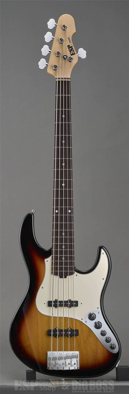 ESP AMAZE JAZZベース　エレキ　ケース付き ESP AMAZE-AL-5 (3 Tone Sunburst)（新品/送料無料）【楽器検索