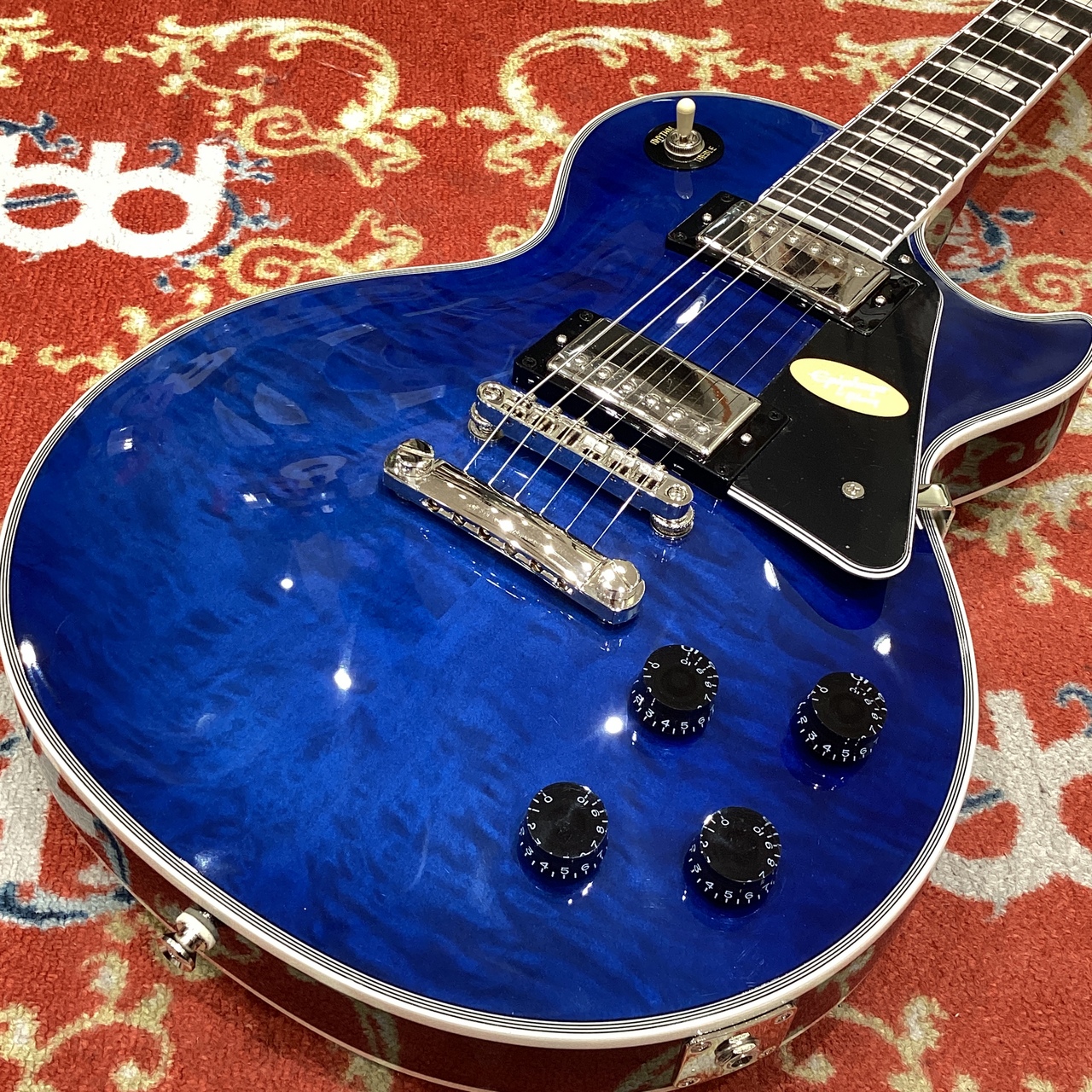 ギター Epiphone Les Paul Quilt Viper Blue Epiphone Les Paul Custom Quilt Viper Blue 【島村楽器限定販売