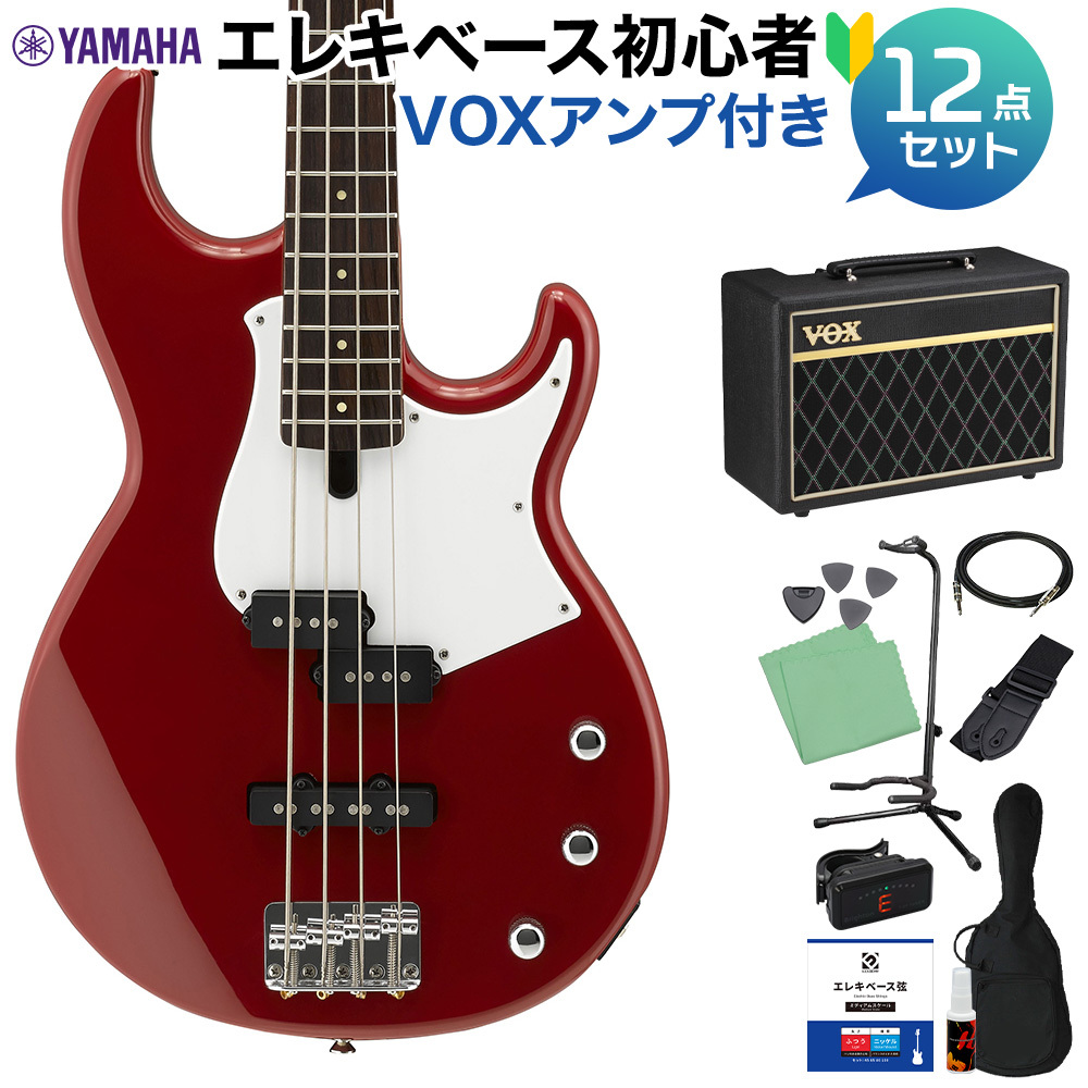 YAMAHA BB234 RBR (ラズベリーレッド) ベース 初心者12点セット 【VOX