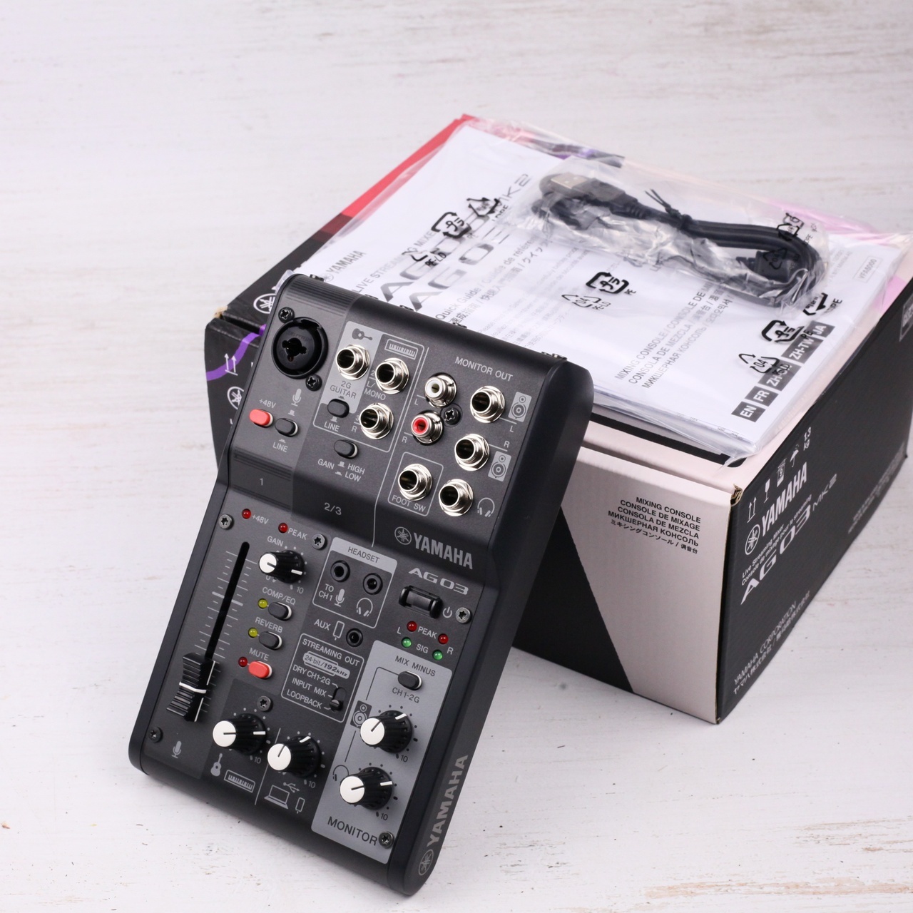 【新品】YAMAHA AG03 MK2 ブラック スピード発送 YAMAHA AG03 MK2 (BLACK) ライブストリーミングミキサー（中古）【楽器