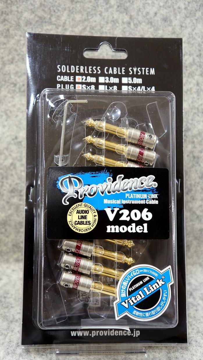 Providence V206 Solderless 2m S型プラグ×8 Providence V206 2.0m w/S×8 set（新品）【楽器検索デジマート】