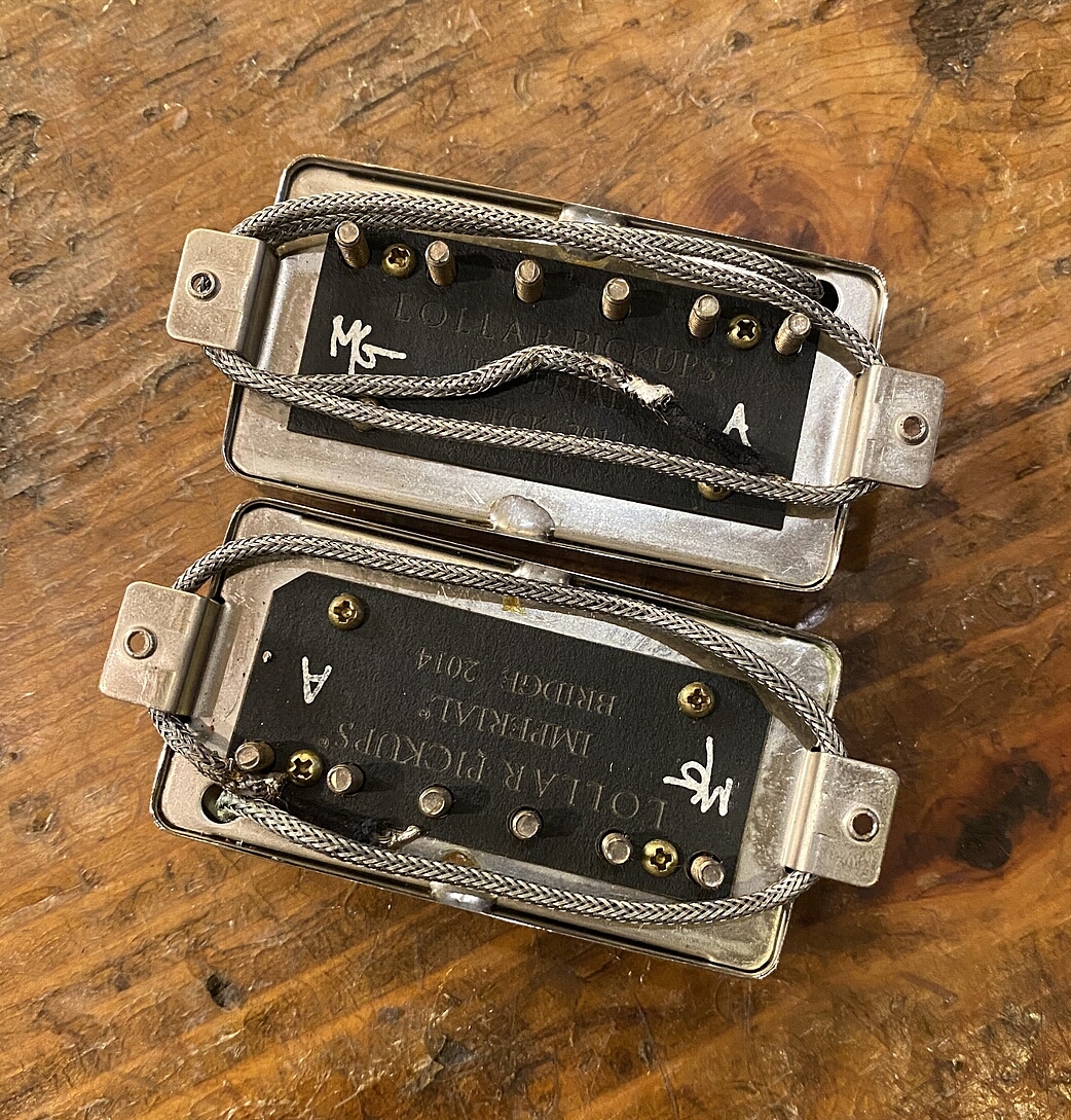 LOLLAR PICKUPS Imperial Standard Aged Nickel Cover SET NECK+BRIDGE