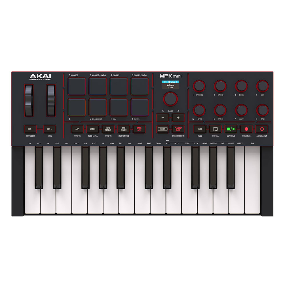 AKAI MPK mini IV Black 25鍵盤 USB MIDIキーボード コントローラー