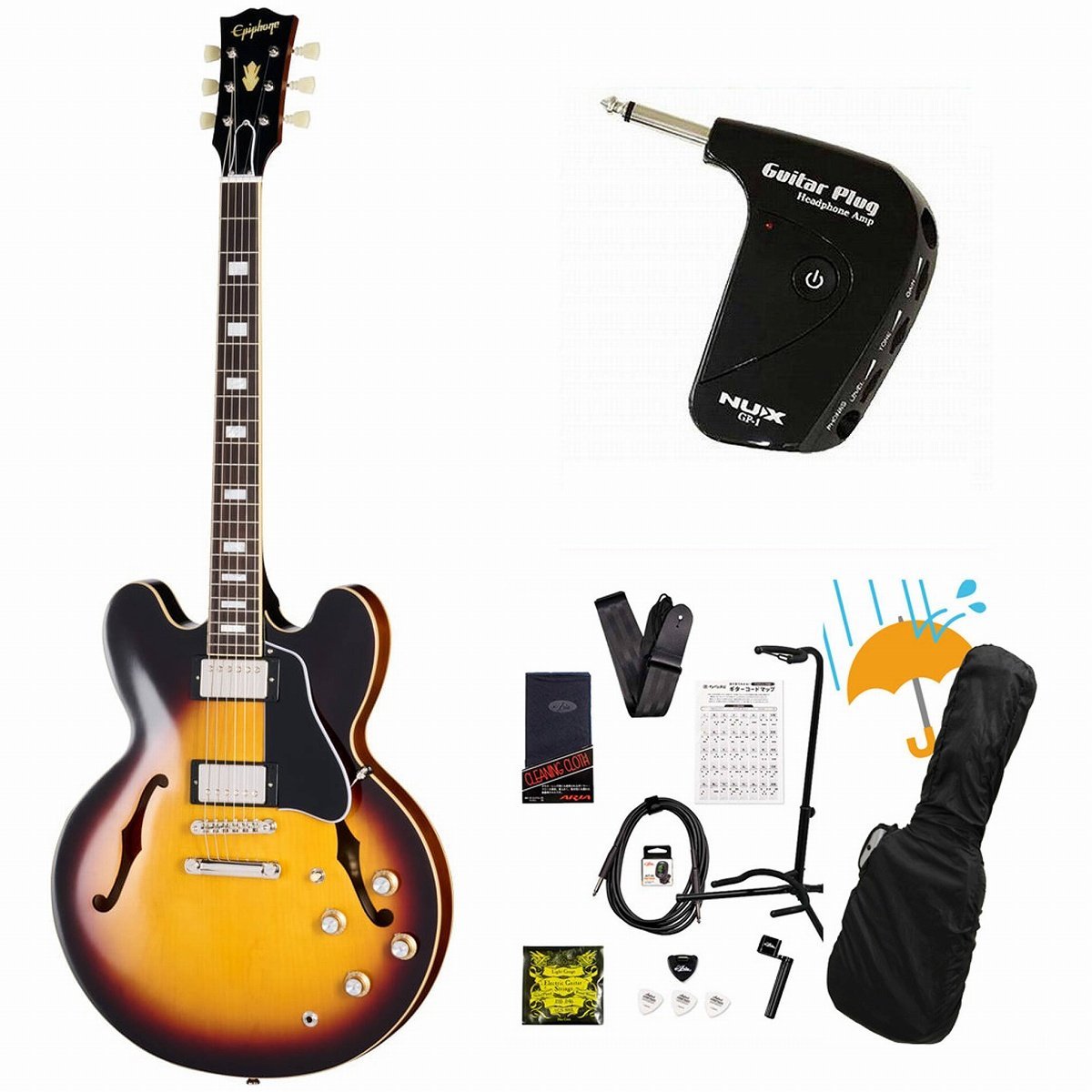 エピフォン　ES335 1962 インスパイア・ギブソン・カスタム Inspired by Gibson Custom Shop 1962 ES-335 Reissue Vintage