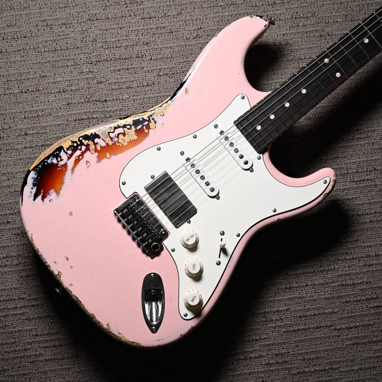 TOM ANDERSON Icon Classic Shell Pink over Color Burst In Distress