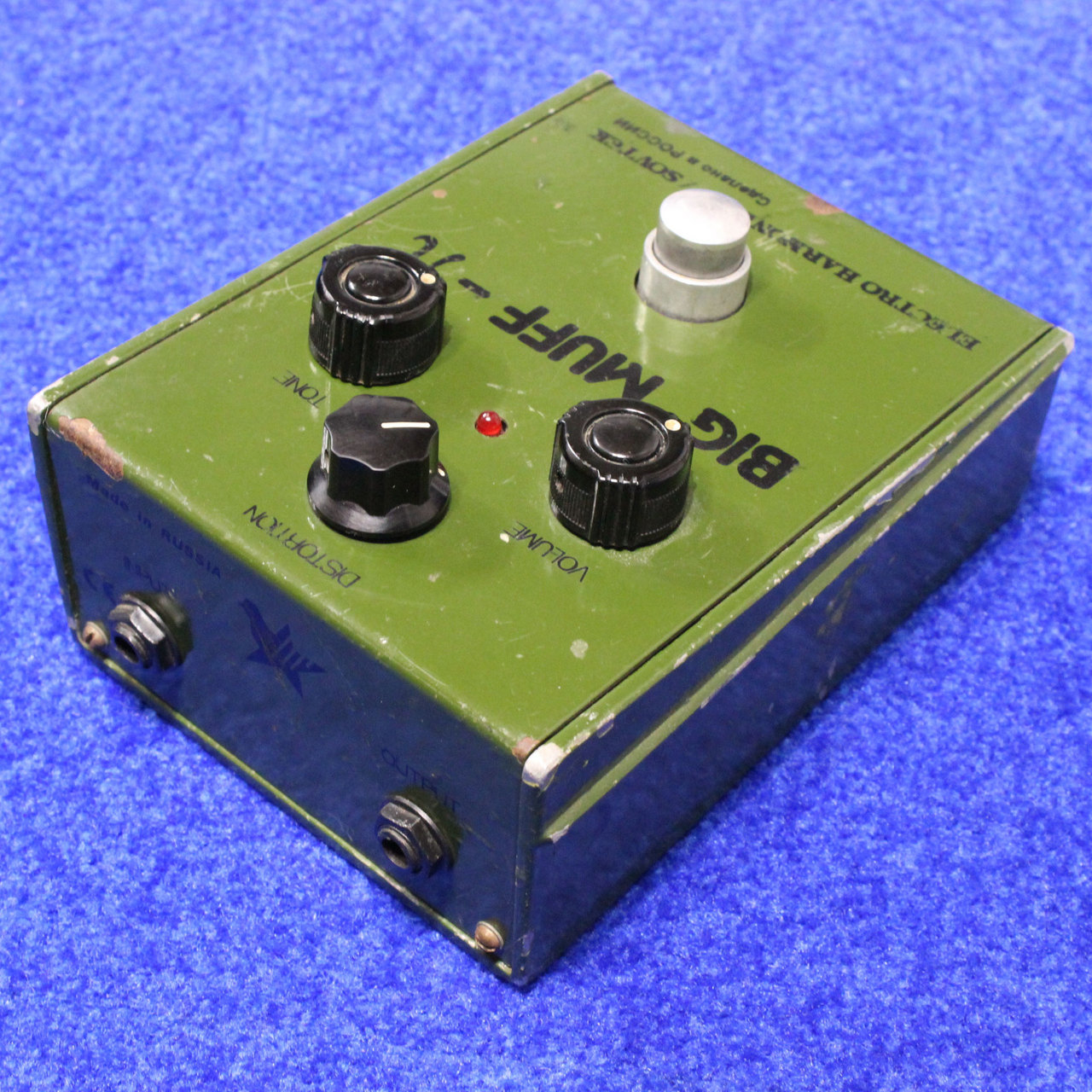 Electro-Harmonix SOVTEK BIG MUFF Pi Russian Army Green Bubble Font 