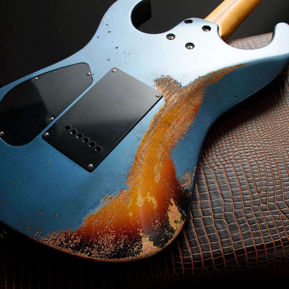 Asher Guitars S90 Pelham Blue Over 3Color Sunburst #1339【WTG 