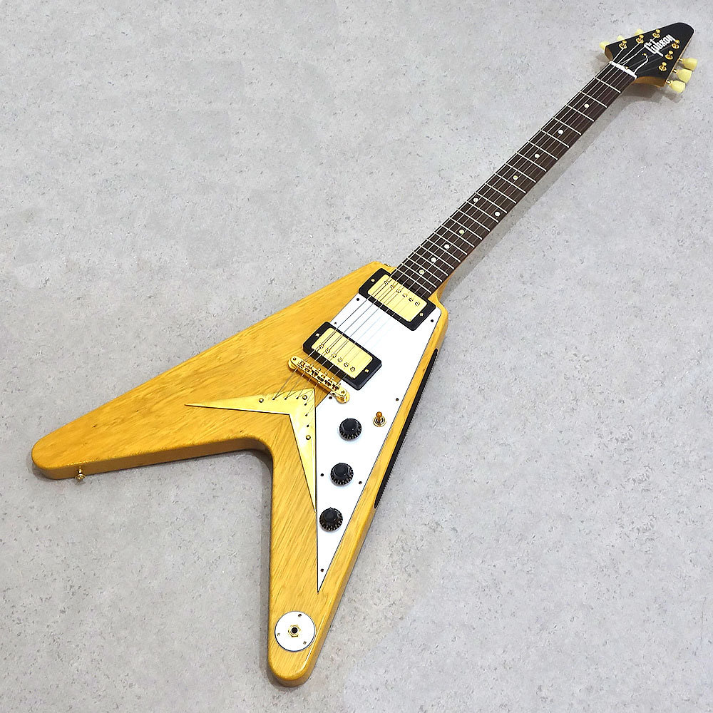 Gibson Custom Shop 1958 Korina Flying V Reissue White Pickguard