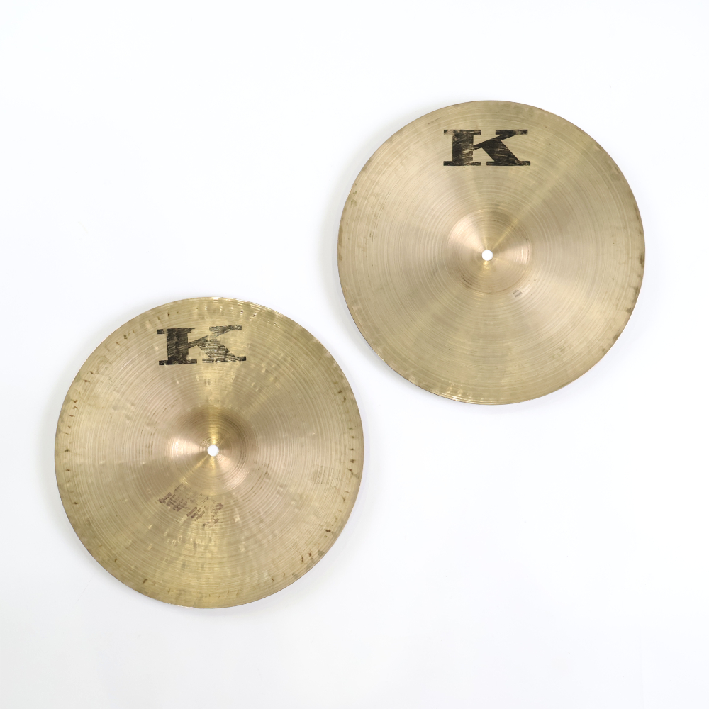 K.ジルジャン 14インチ ハイハットシンバルセット 中古 汚れあり 凹みなし。 K.ジルジャン 14インチ ハイハットシンバルセット 中古 汚れあり 凹み