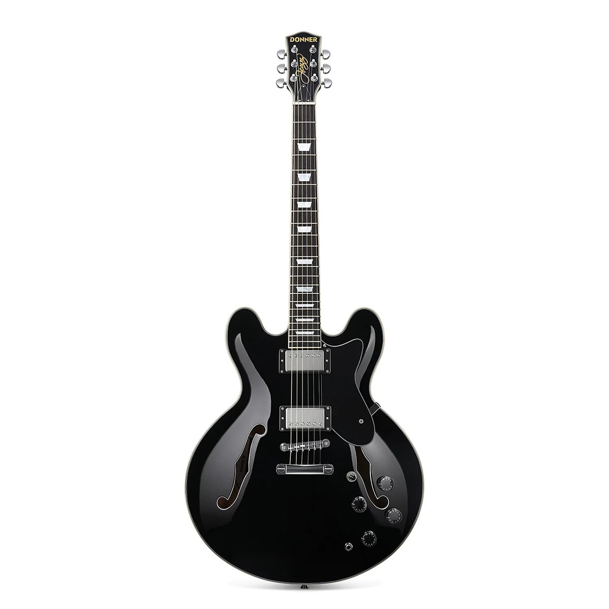 DONNER DJP-1000 Black エレキギター セミアコギター セミホロウボディ