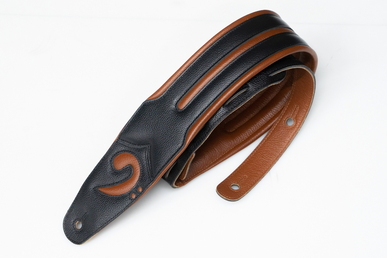 Rosi? ROSIE straps Black with Brown Details 2.5inch  【横浜店】（新品/送料無料）【楽器検索デジマート】