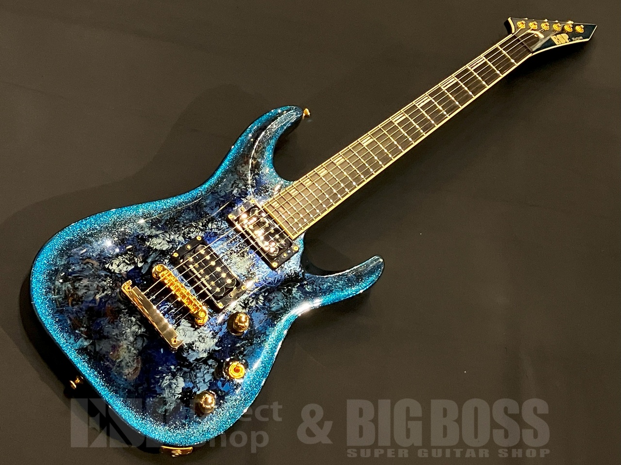 ESP HORIZON-II NT Custom Color -Tanzanite w/Blue Pearl Black