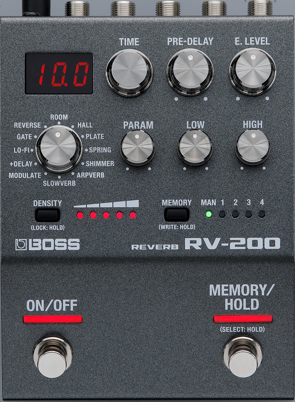 Boss RV-200 RV200 リバーブ 新品未使用 BOSSのエフェクター「200シリーズ」の最新リバーブを発売