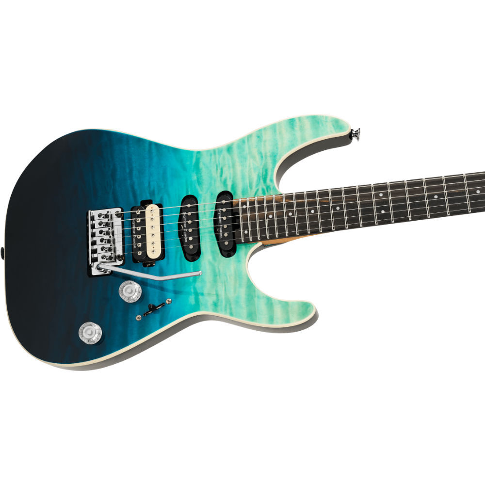 Charvel Pro-Mod Plus Dinky DK24 HSS 2PT EB QM Ebony Fingerboard