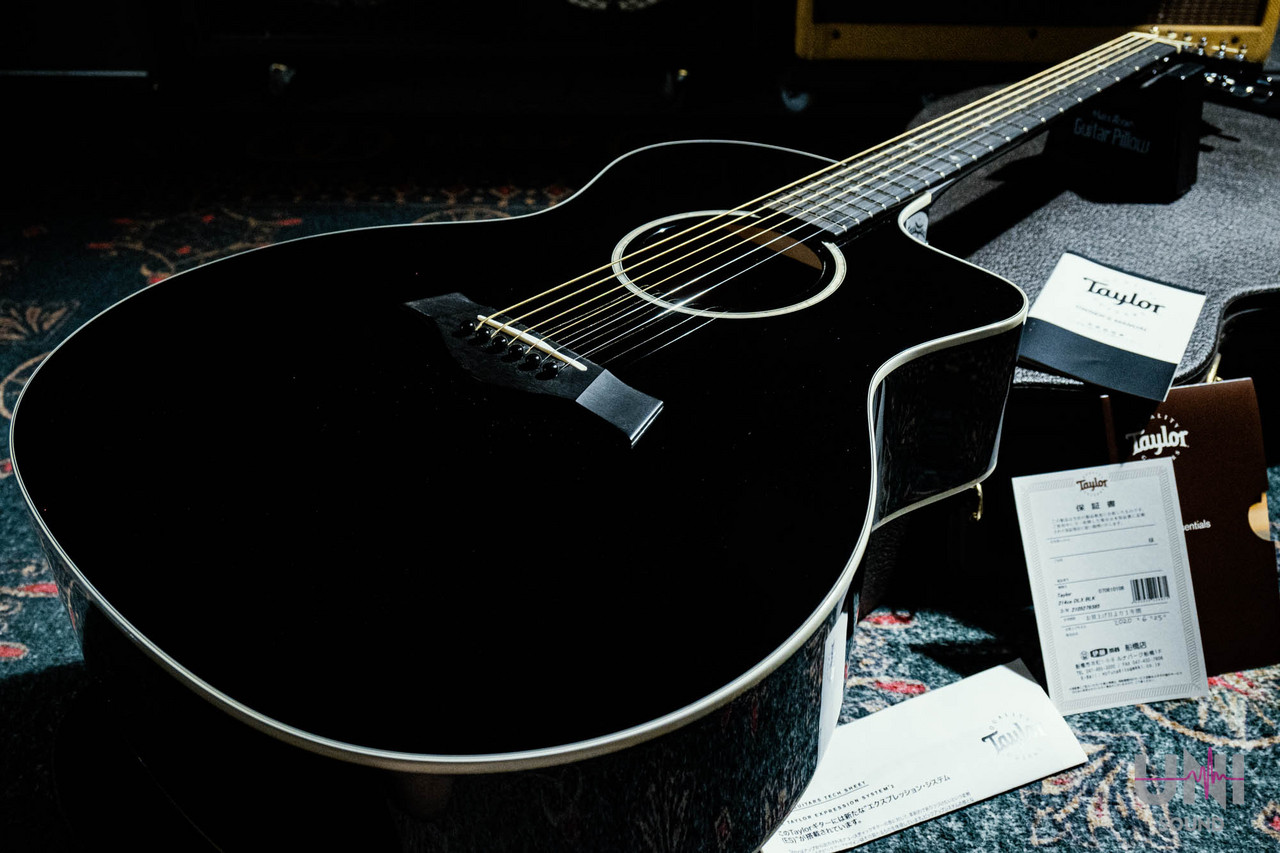 Taylor アコースティックギター214ce-BLK DLX美品 Taylor 214ce DLX Black <テイラー>｜平野楽器 ロッキン