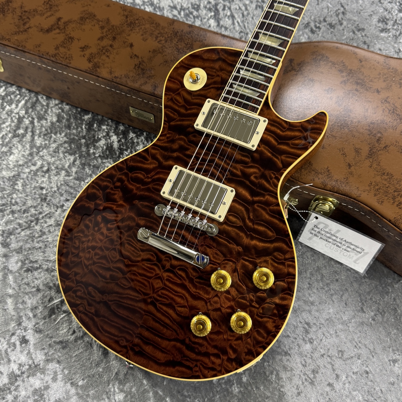 価格交渉ご自由に!ギター　キルトトップタイプ Gibson Custom Shop 【極上5Aキルト】1959 Les Paul Standard 5A