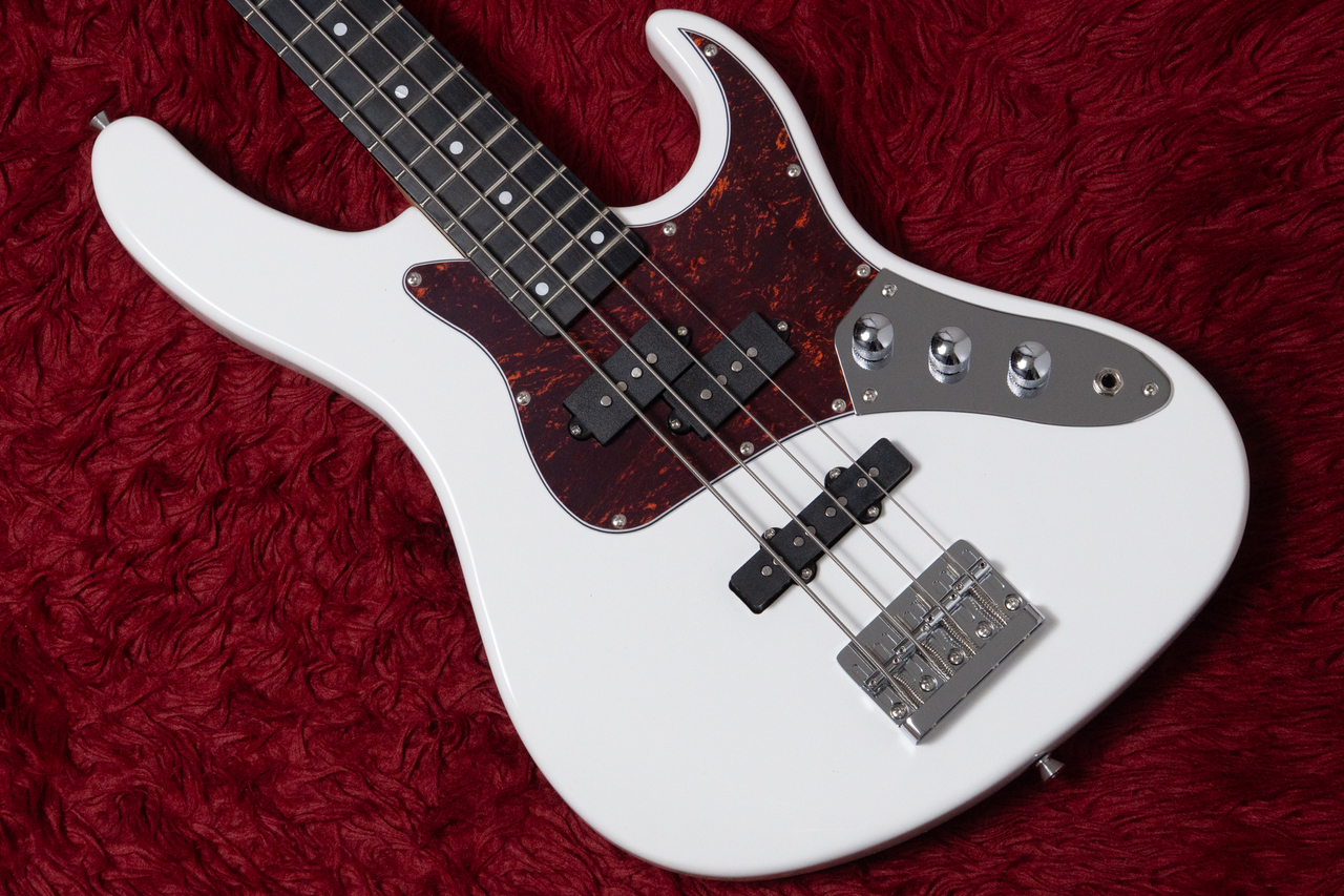 woofy basses One Series Poodle 4改エレキベース woofy basses ONE series Poodle 4 Solid White 電装系mod.（新品/送料