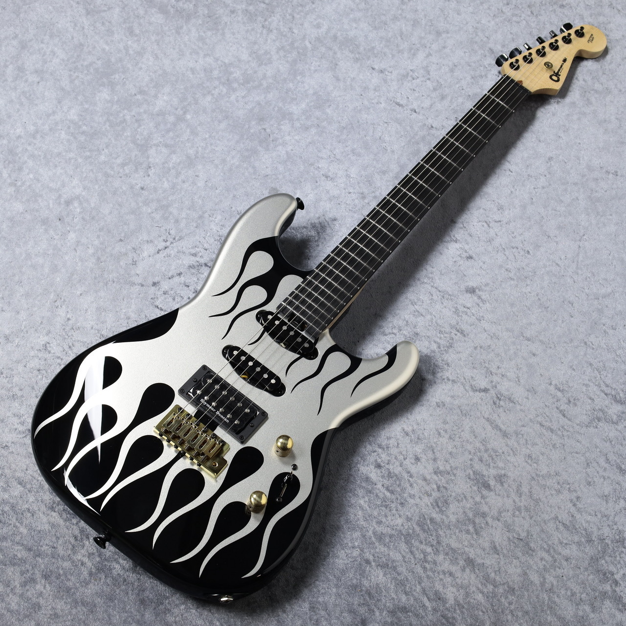 Charvel USA Custom Shop San Dimas HSS Black & Silver Hot Rod