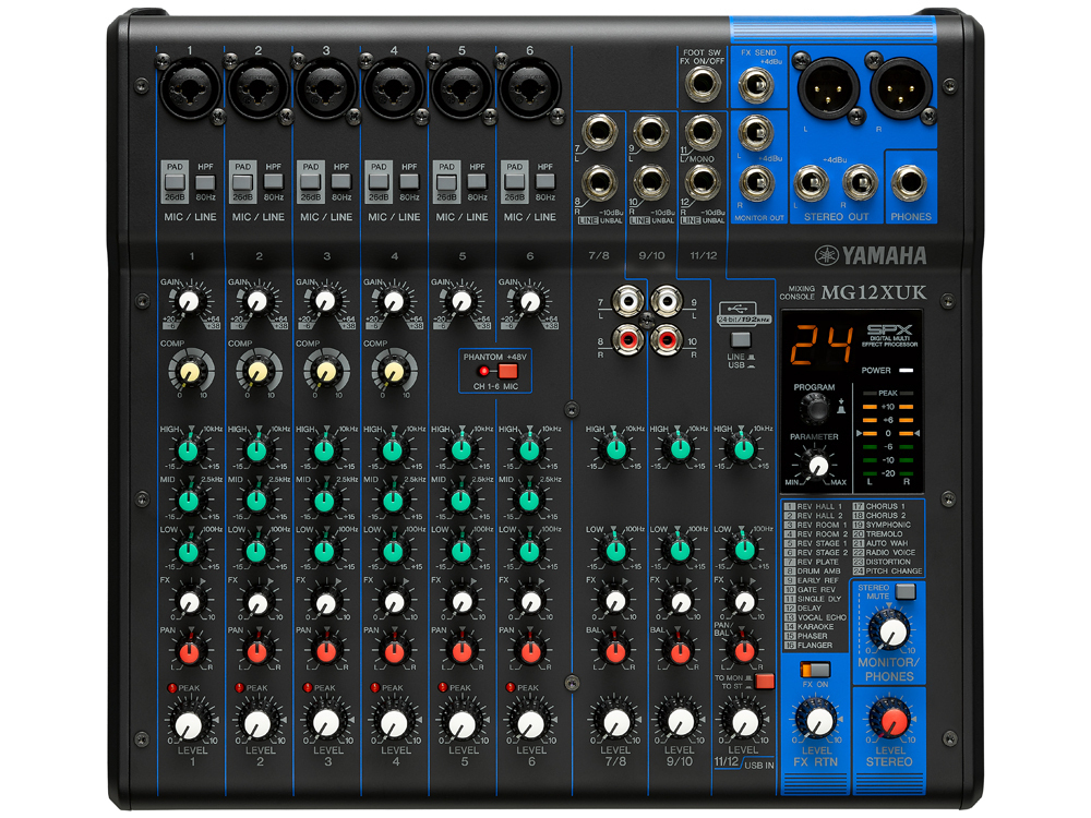 YAMAHA MG12XUK アナログミキサー 12ch エフェクト USB ツマミ