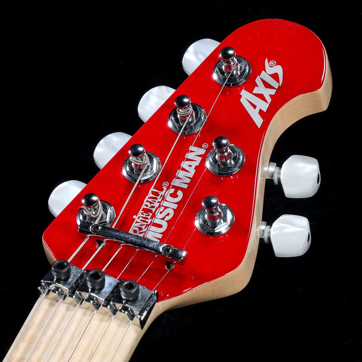 ギター Musicman AXIS RED TRANS TRIM Music Man / KID Limited AXIS Trans Red Quilted Maple Top Matching