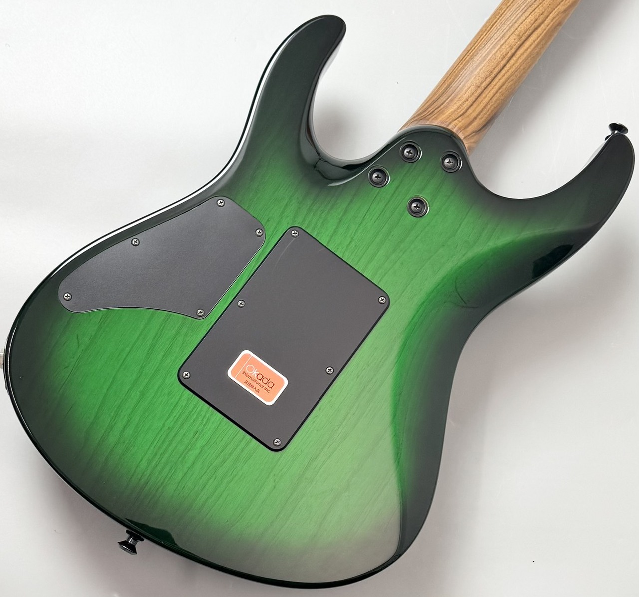 Suhr Custom Modern Carve Top Ash/Pau Ferro/Ebony -Trans Green