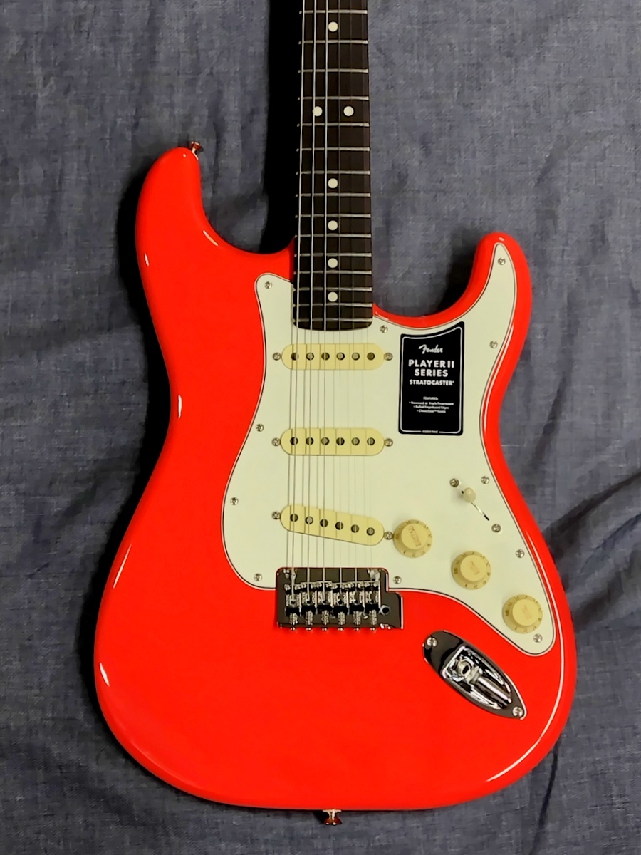 新品　Fender Player Ⅱ Stratcaster Fender Player II Stratocaster RW CRR Coral Red（新品）【楽器検索