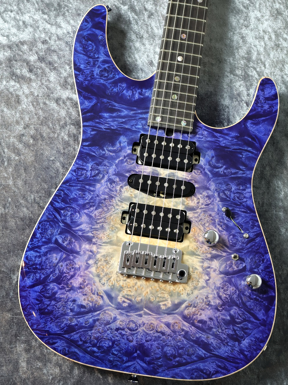 T's Guitars DST-Pro24 5A Burl Maple Top/Ash Back/Natural to Purple