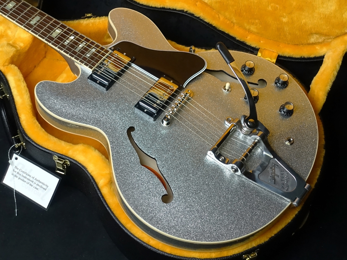 Gibson Custom Shop 1964 ES-335 Reissue Silver Sparkle Black 