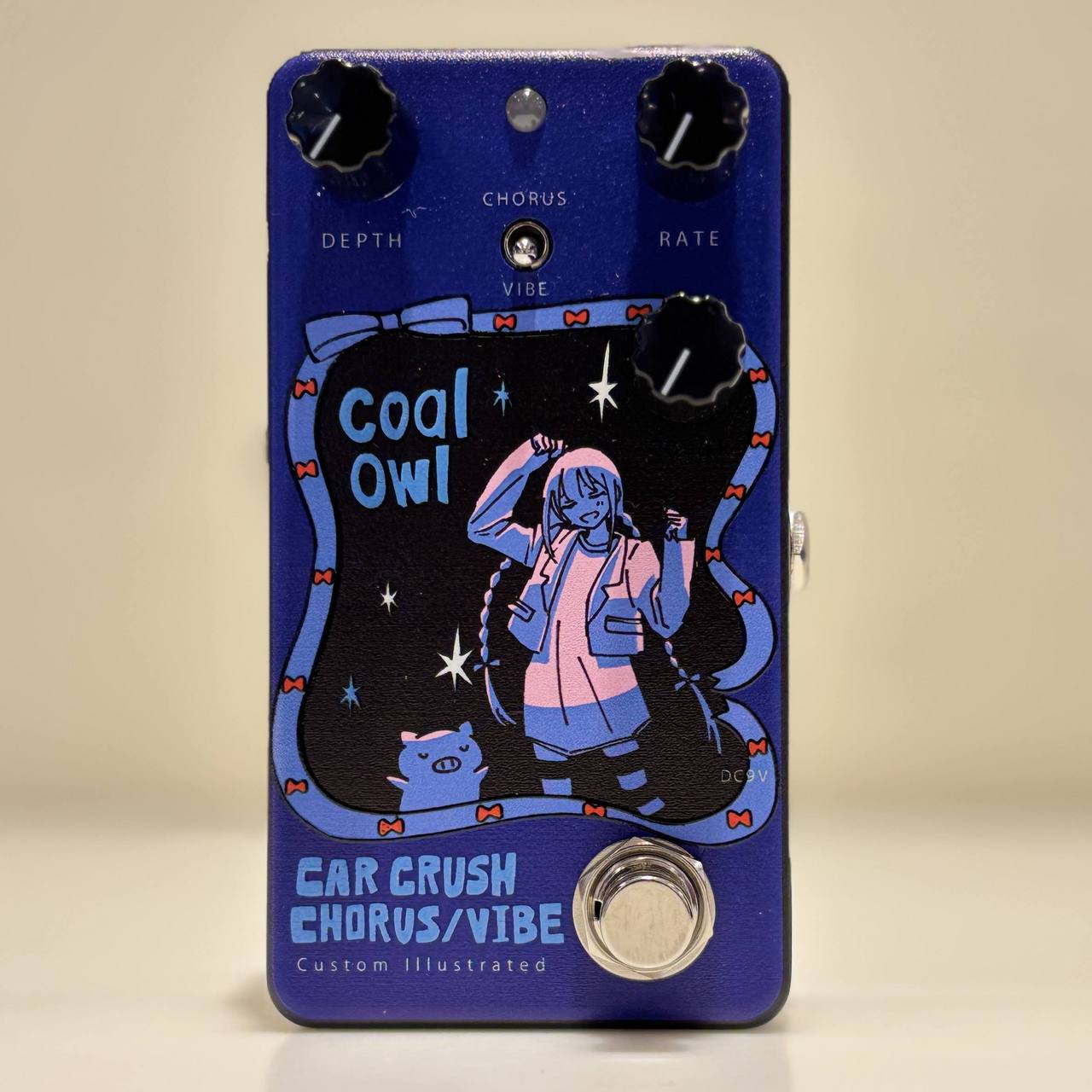【howellさま専用】【ハンドメイドエフェクター】コーラス＆オートワウ Custom Illustrated 【参考画像】CCV coalowl #01 コンパクト
