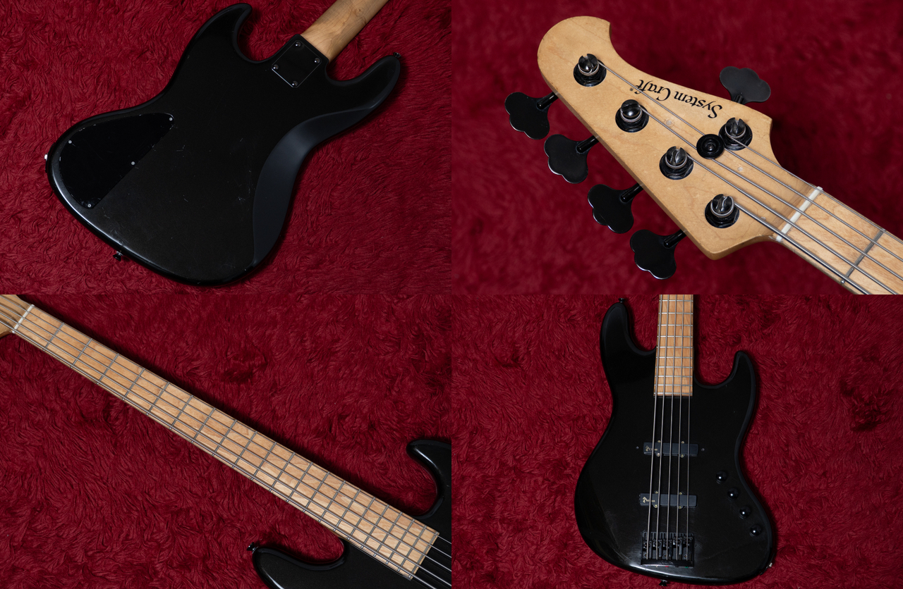 T-craft エレキベース　５弦ベース SYSTEM CRAFT Jazz Bass type 5strings Metallic Black 4.780kg【GIB