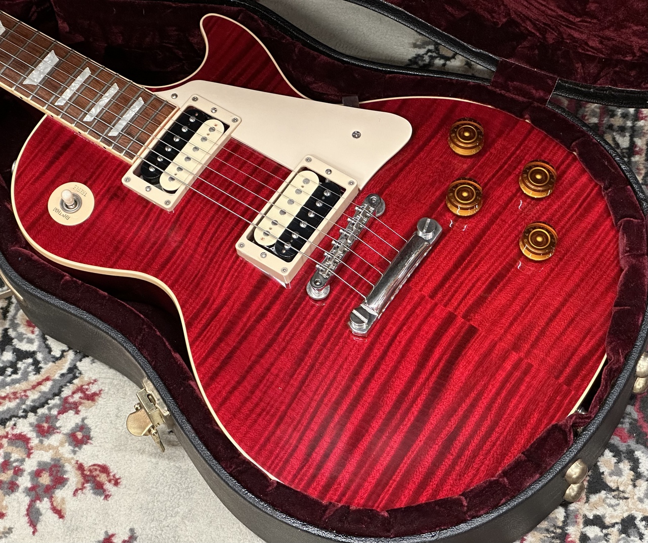 Gibson Custom Shop Les Paul Class 5 Flame Top Cranberry 2001年製 