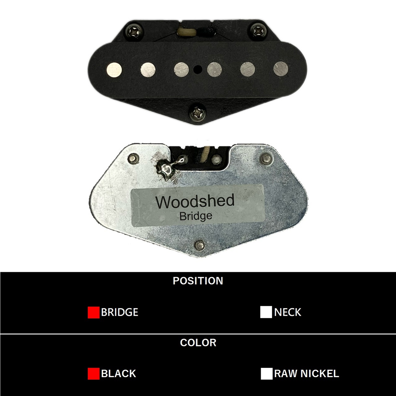 Suhr Woodshed Bridge (Black) [Andy Wood Signature Pickups]