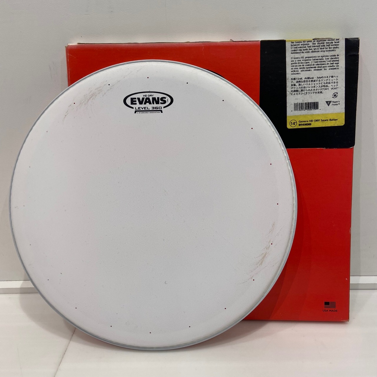 EVANS B14HDD HD Dry Coated 14” スネアヘッド(打面)（B級特価）【楽器検索デジマート】