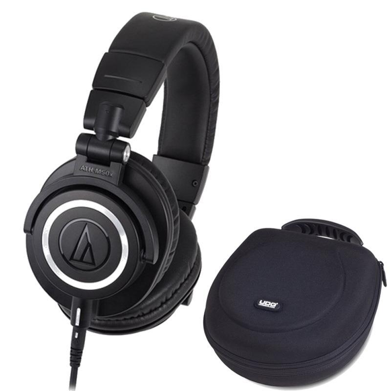 audio-technica ATH-M50x+UDG U8200BL ヘッドフォンハードケースセット (オーディオテクニカ)(モニターヘッドホン)(密閉...