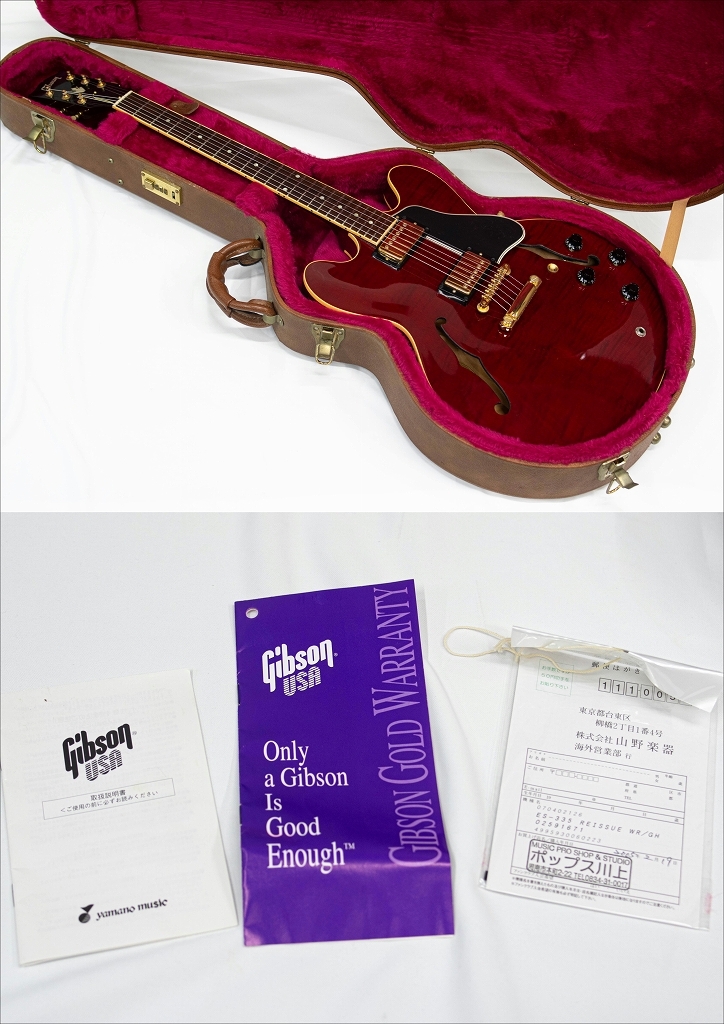 Gibson ES-335 REISSUE WINERED GOLD HARDWARE 2001（中古/送料無料