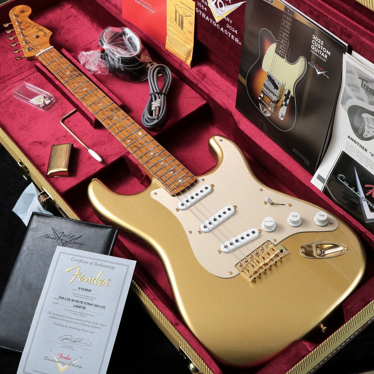 ノーブランド エレキギター ゴールド仕様 ストラトキャスター Fender USA 1979 25th Anniversary Stratocaster / ALL GOLD