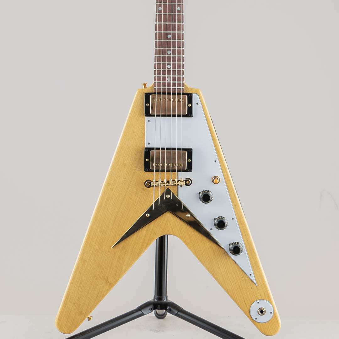 Gibson Custom Shop 1958 Korina Flying V Reissue Natural VOS White