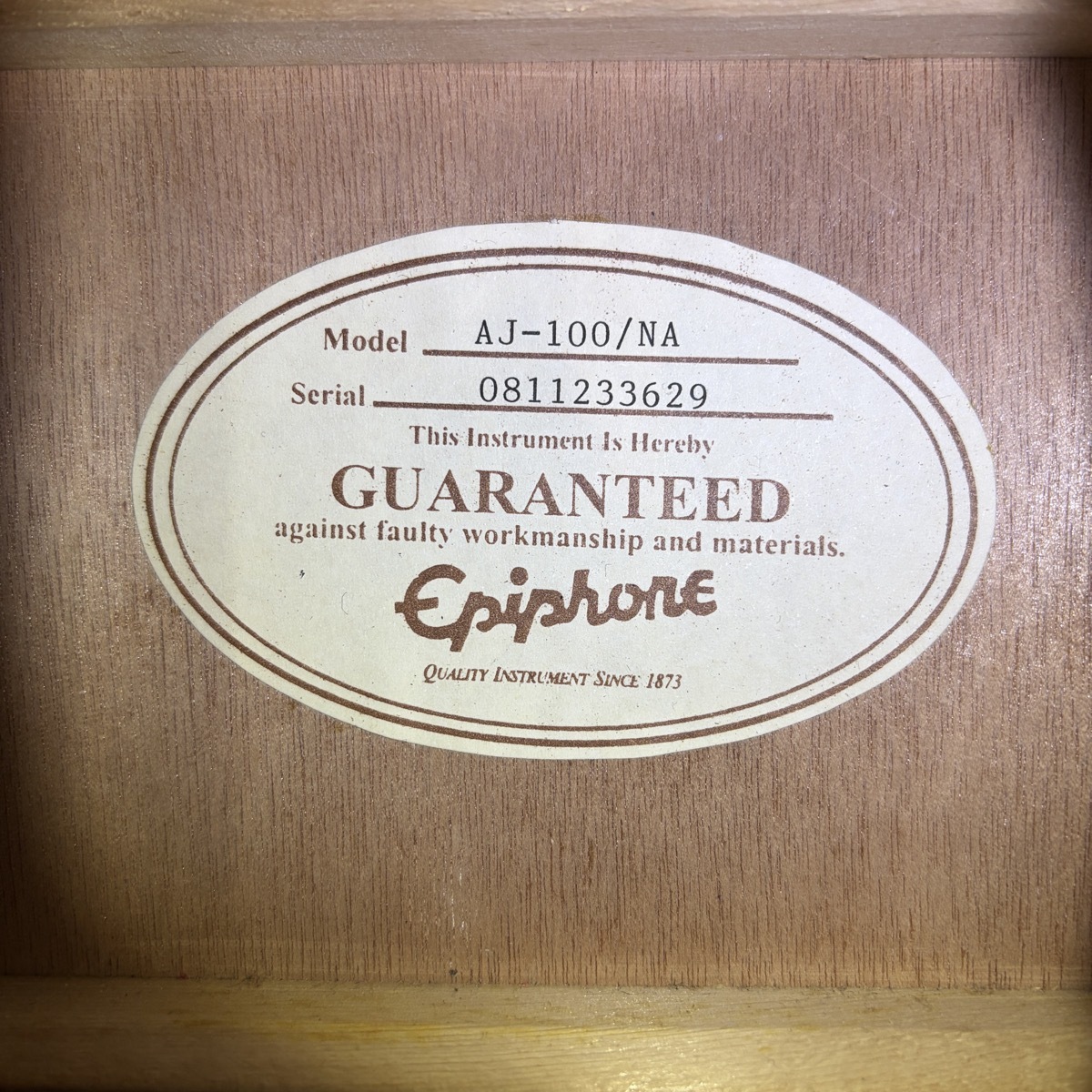 Epiphone AJ-100 Acoustic Guitar（中古/送料無料）【楽器検索デジマート】