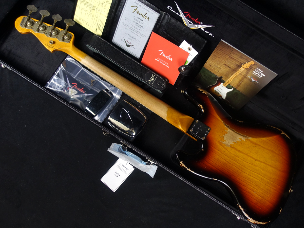 ベース J Fender Custom Shop 1961 Jazz Bass Heavy Relic Super Faded