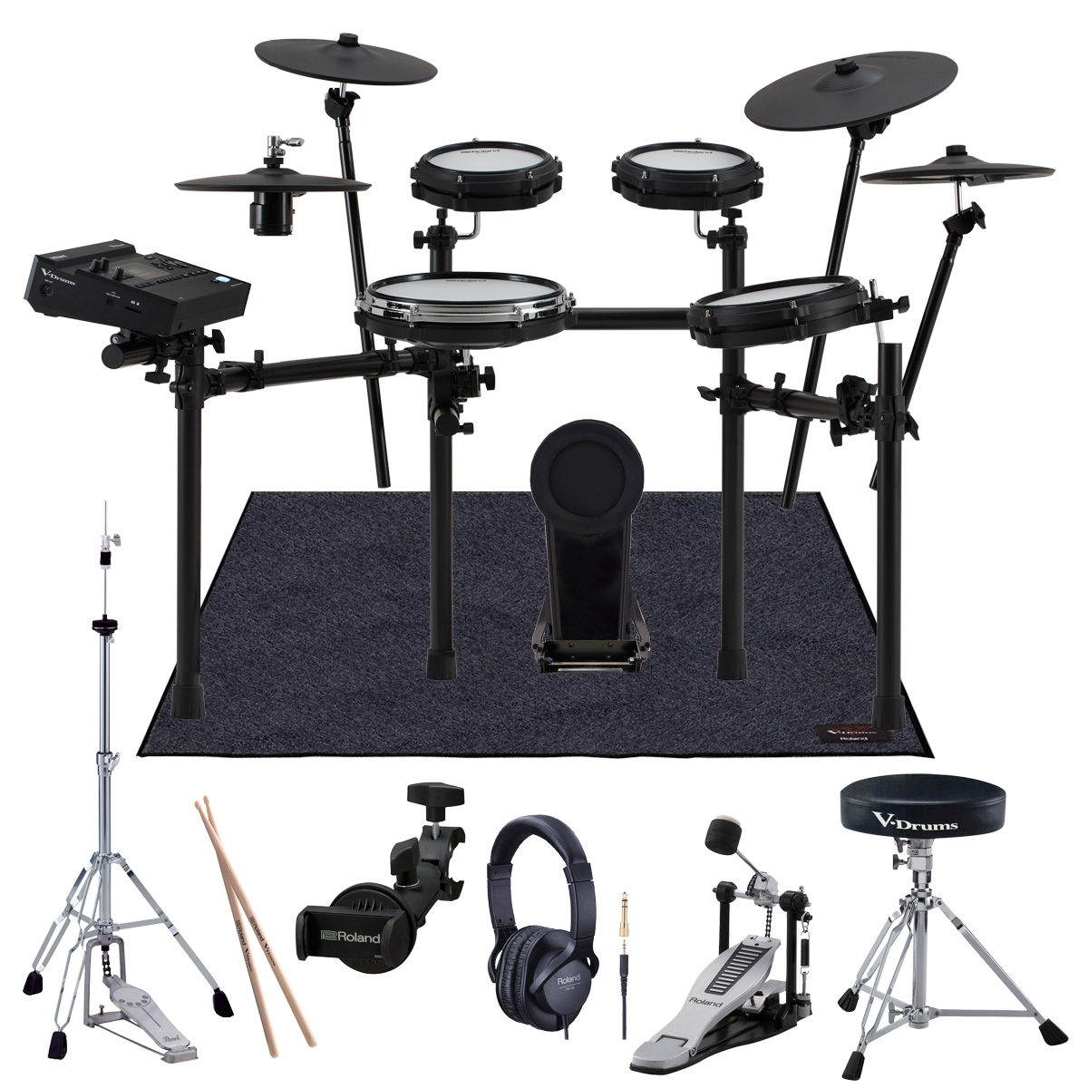 Roland TD316 VドラムマットTDM-20含む純正フルセット w/PEARL