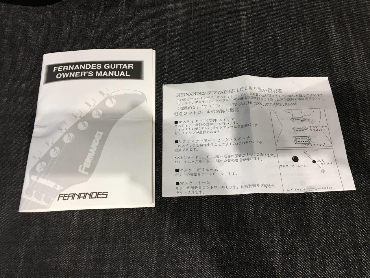 Fernandes フェルナンデス FR-55S サスティナー 本体のみ Fernandes フェルナンデス FR-55S サスティナー 本体のみ FERNANDES