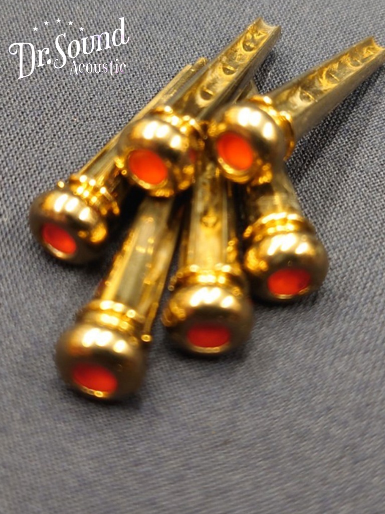 Martin Luxe by Martin Bridge Pins (Gold) 18APP0006（新品）【楽器